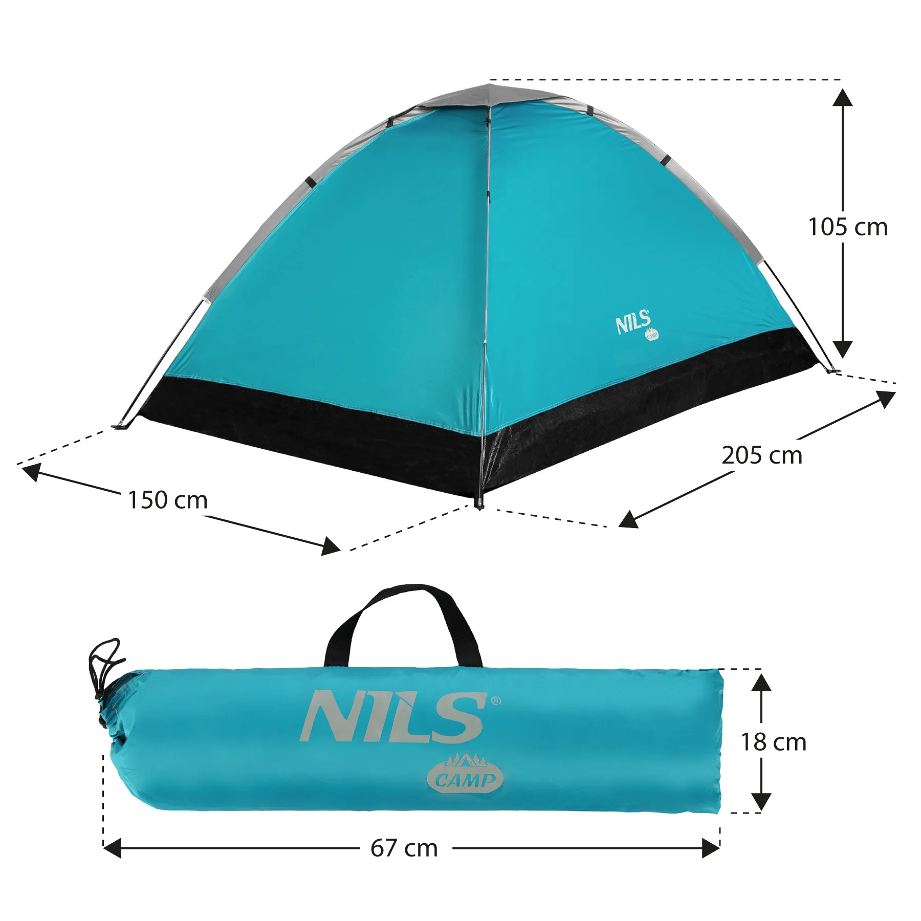 šator za kampiranje plavi nils camp - slika 5