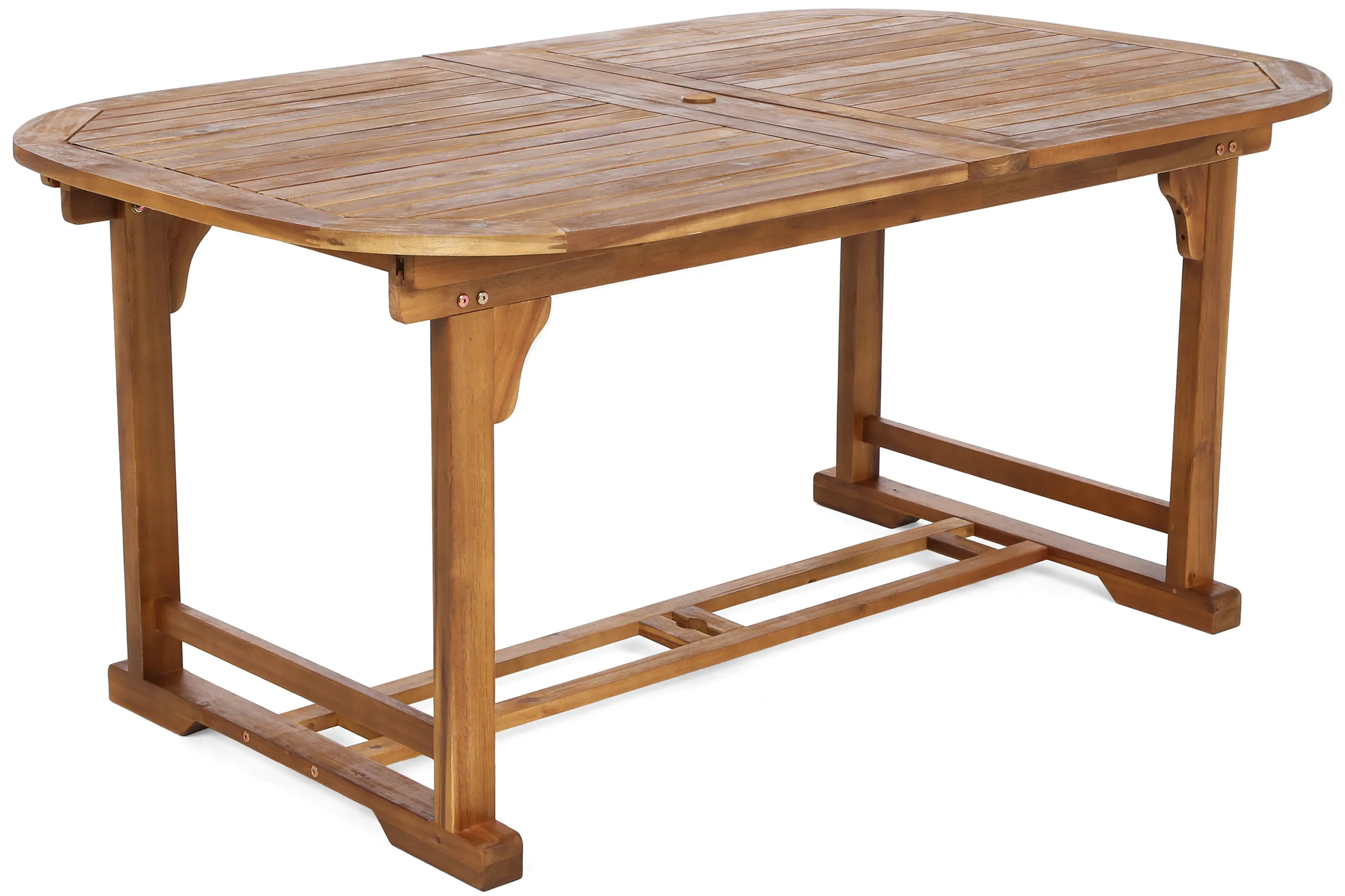 ovalni set namještaja acacia 165+50+50 cm 10+1 - slika 4