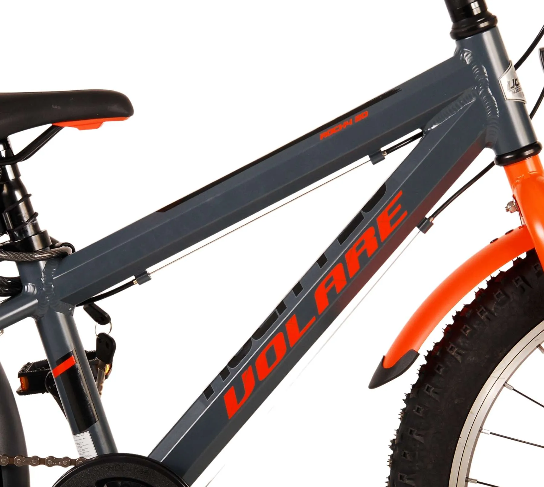 dječji bicikl s dvije ručne kočnice volare rocky prime 20" narančasti - slika 8
