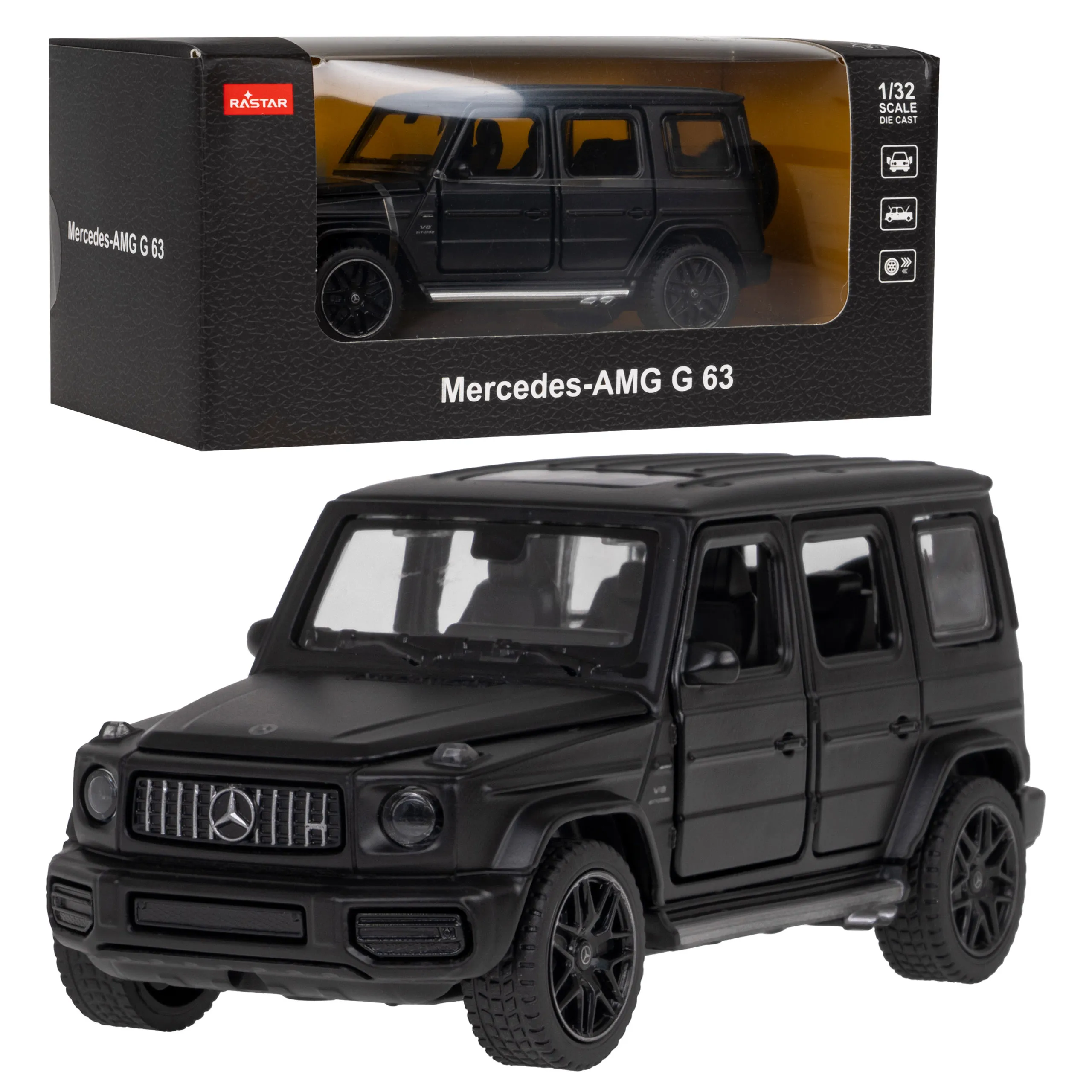 rastar metalni mercedes benz amg g63 1:32 crni - slika 7