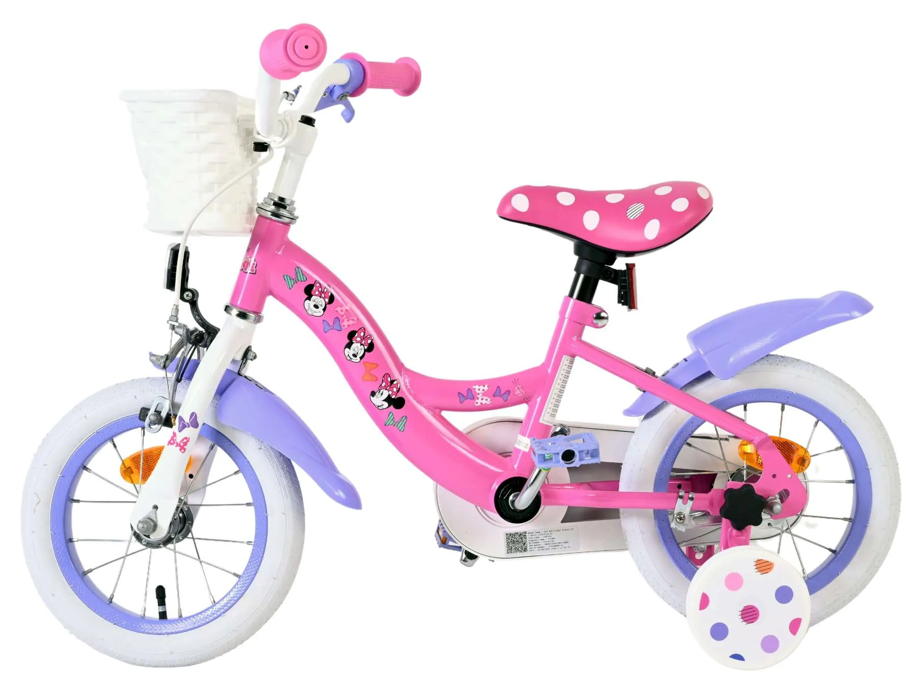 volare dječji bicikl disney minnie 12″ ružičaste boje - slika 8