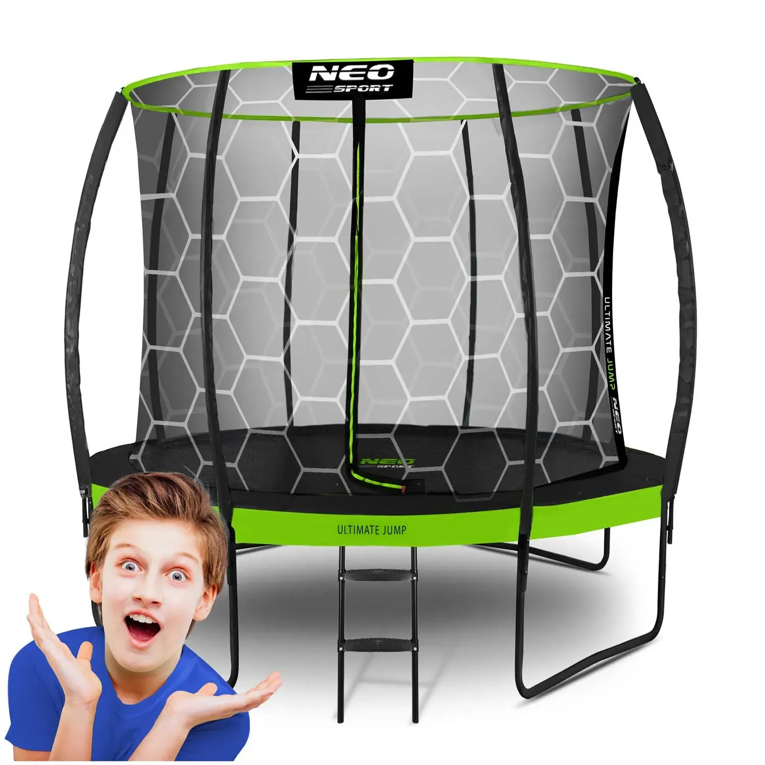neo-sport profilirani vrtni trampolin 252 cm (8 ft) s unutarnjom mrežom - slika 2