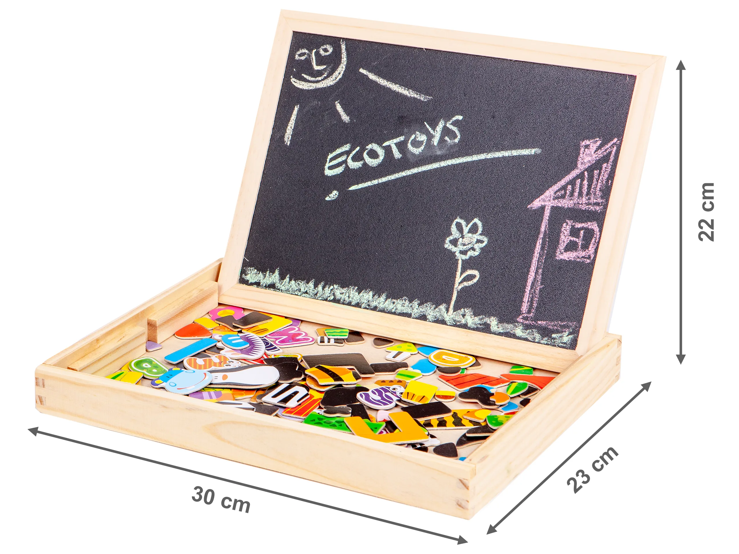 ecotoys 2u1 edukacijski set s pločom 176 elemenata - slika 6