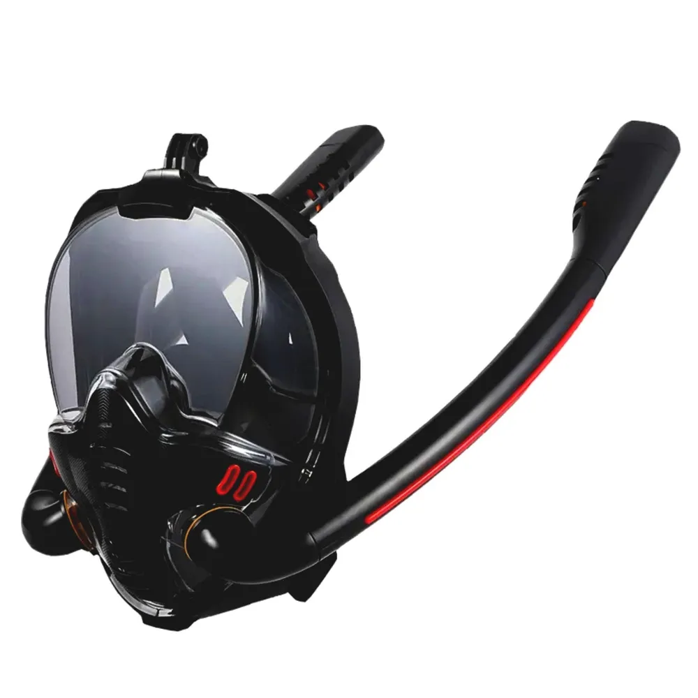 maska za ronjenje s maskom za cijelo lice, anti-fog, drytop, crna, l/xl - slika 3