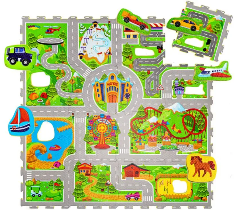 hakuna podloga puzzle za djecu - zabavni park 120 x 120 x 1,2 cm - slika 2