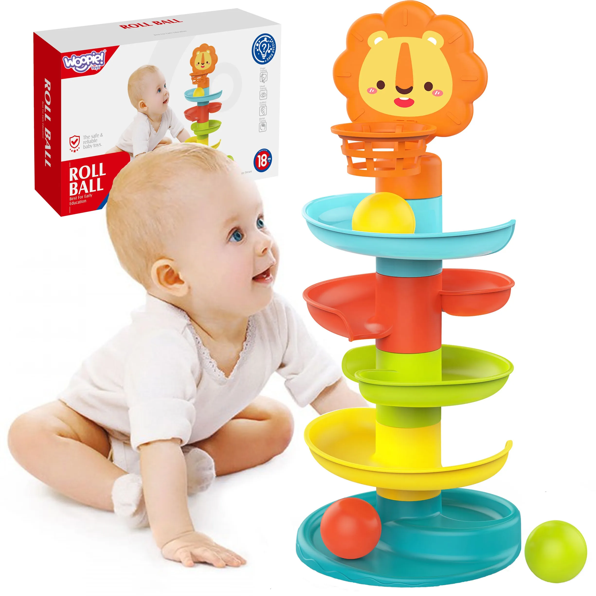 woopie baby staza - tobogan s lopticom - slika 2