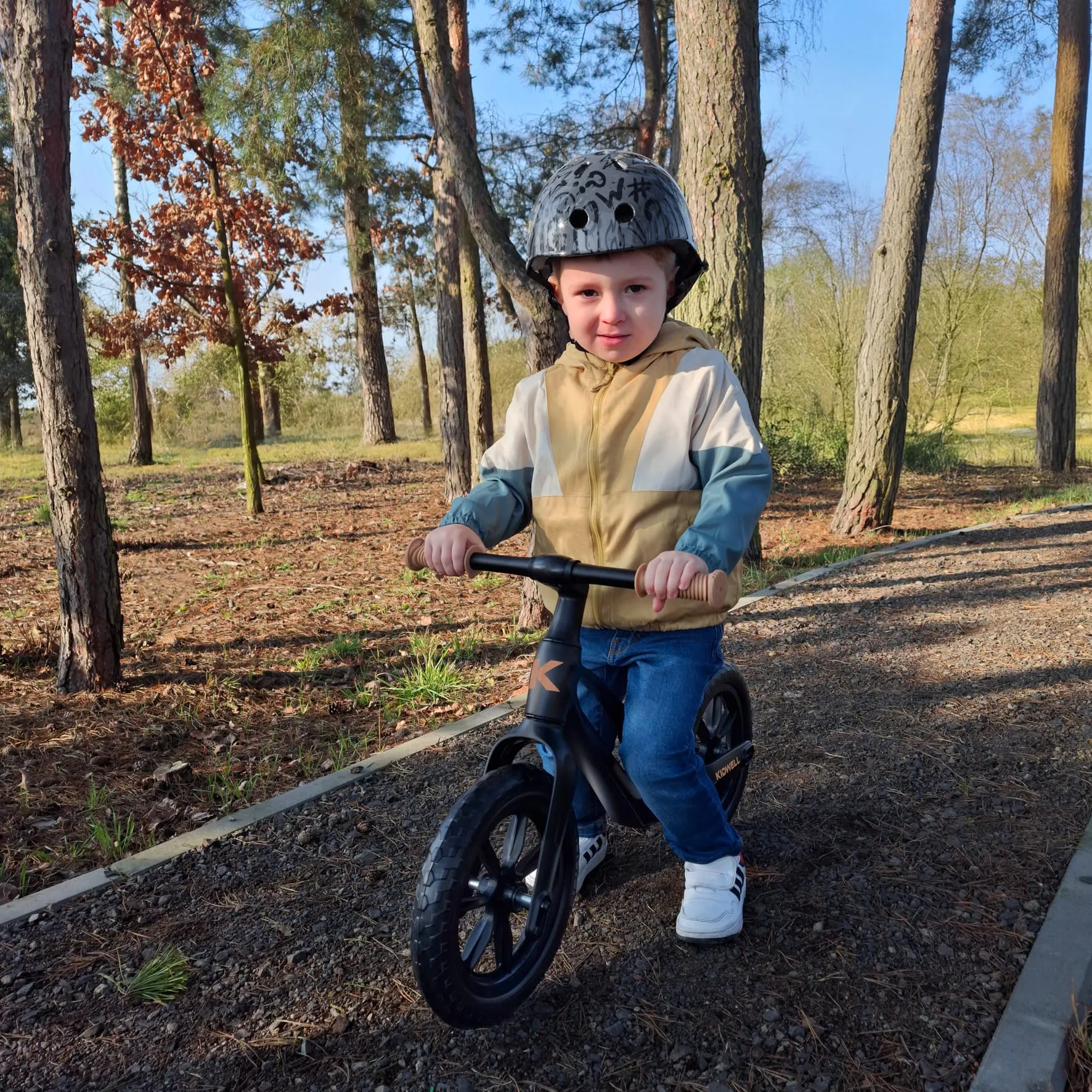 kidwell vito dječji bicikl bez pedala, crni - slika 12