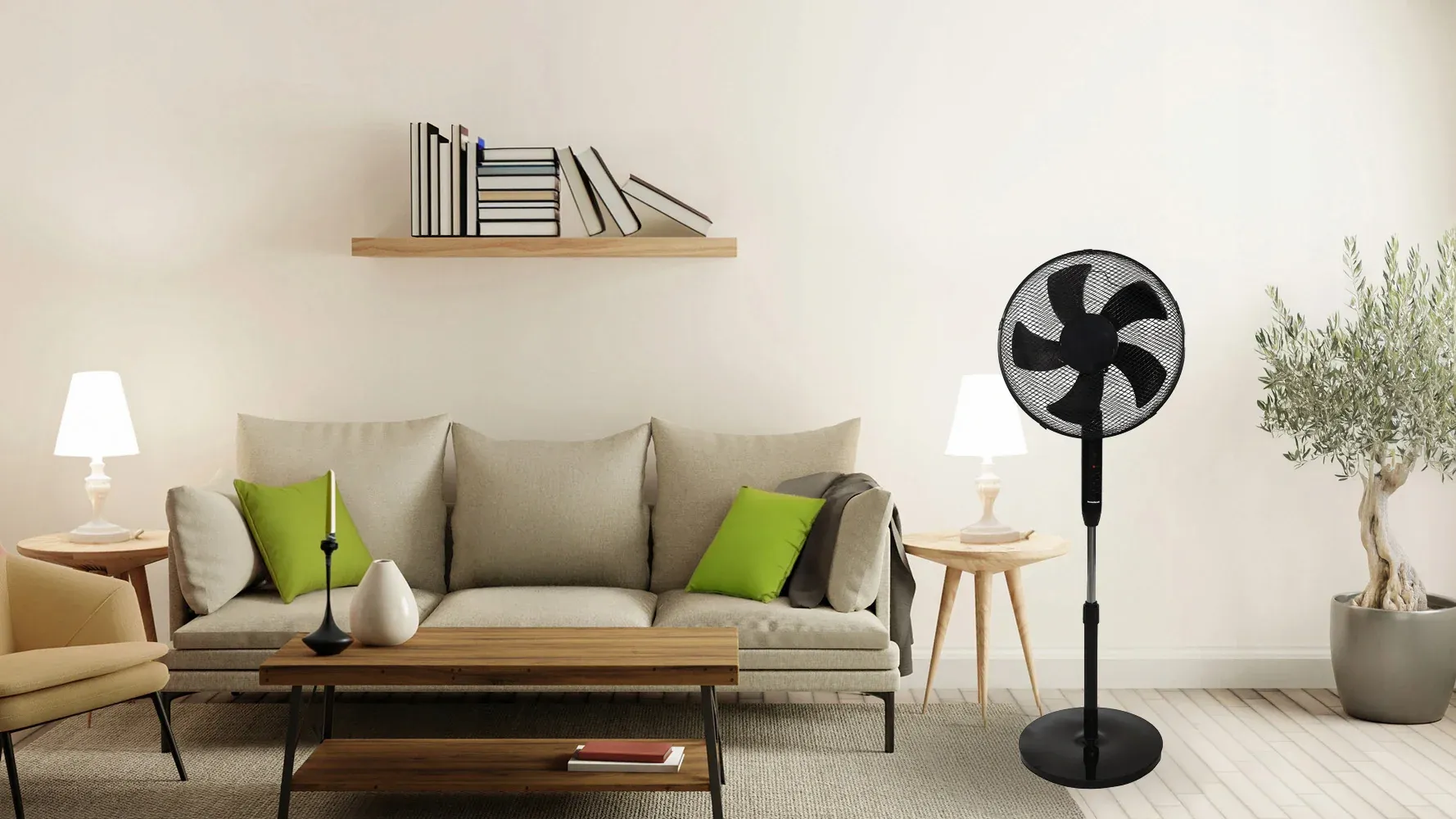 samostojeći podni ventilator, 45 w, 3 načina rada, 5 lopatica, s timerom i daljinskim upravljačem - slika 4