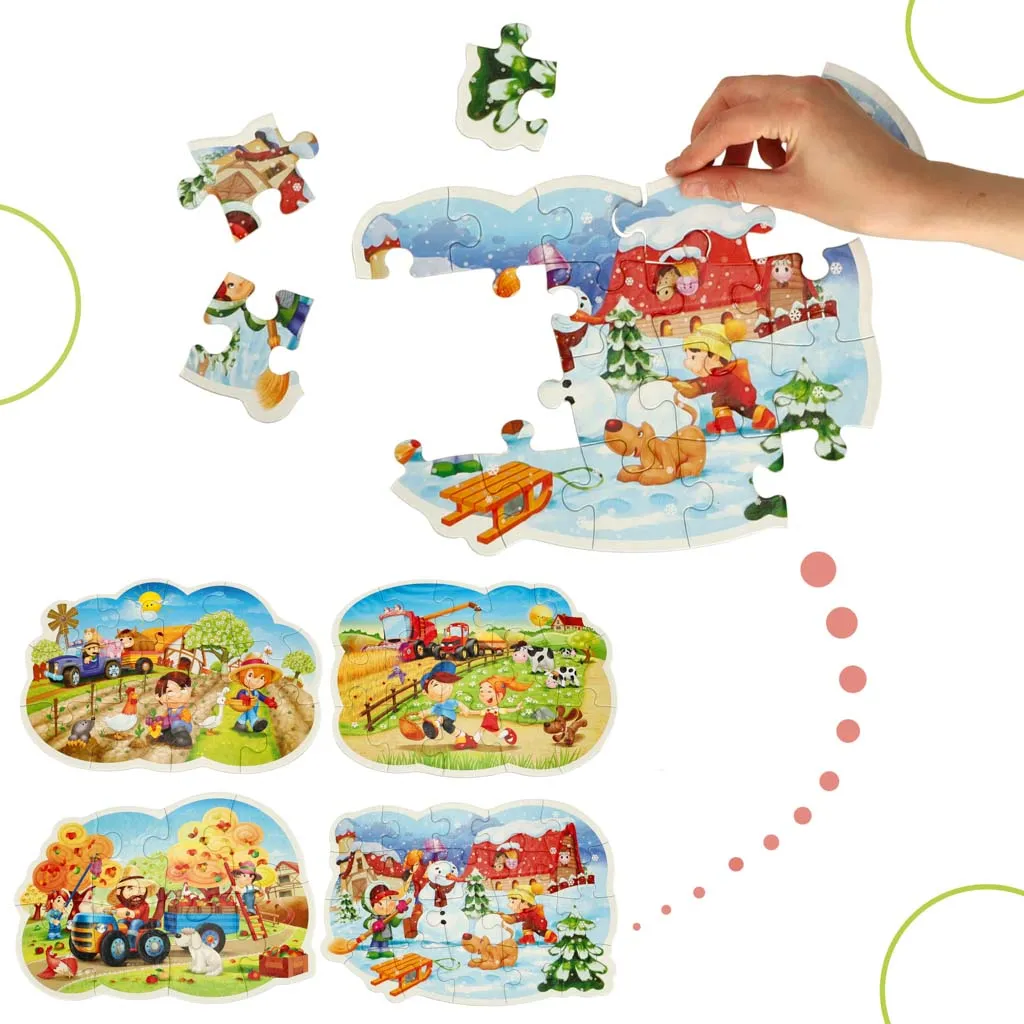castorland puzzle 4u1 godišnja doba - slika 6
