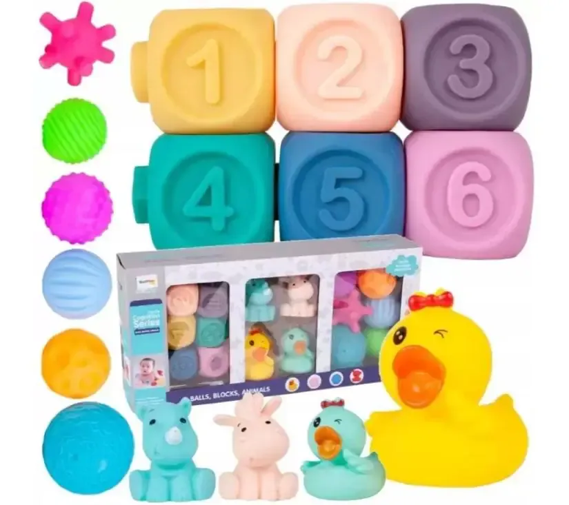 set senzornih igračaka loptice, kocke, životinje - slika 2