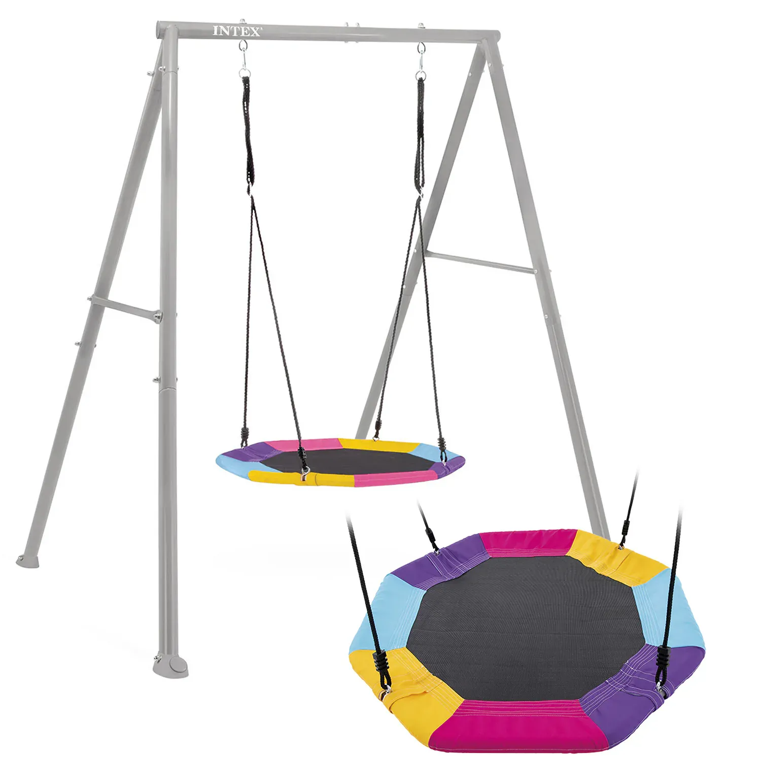 intex ljuljačka gnijezdo roda šarena 235 cm x 201 cm x 200 cm - slika 2