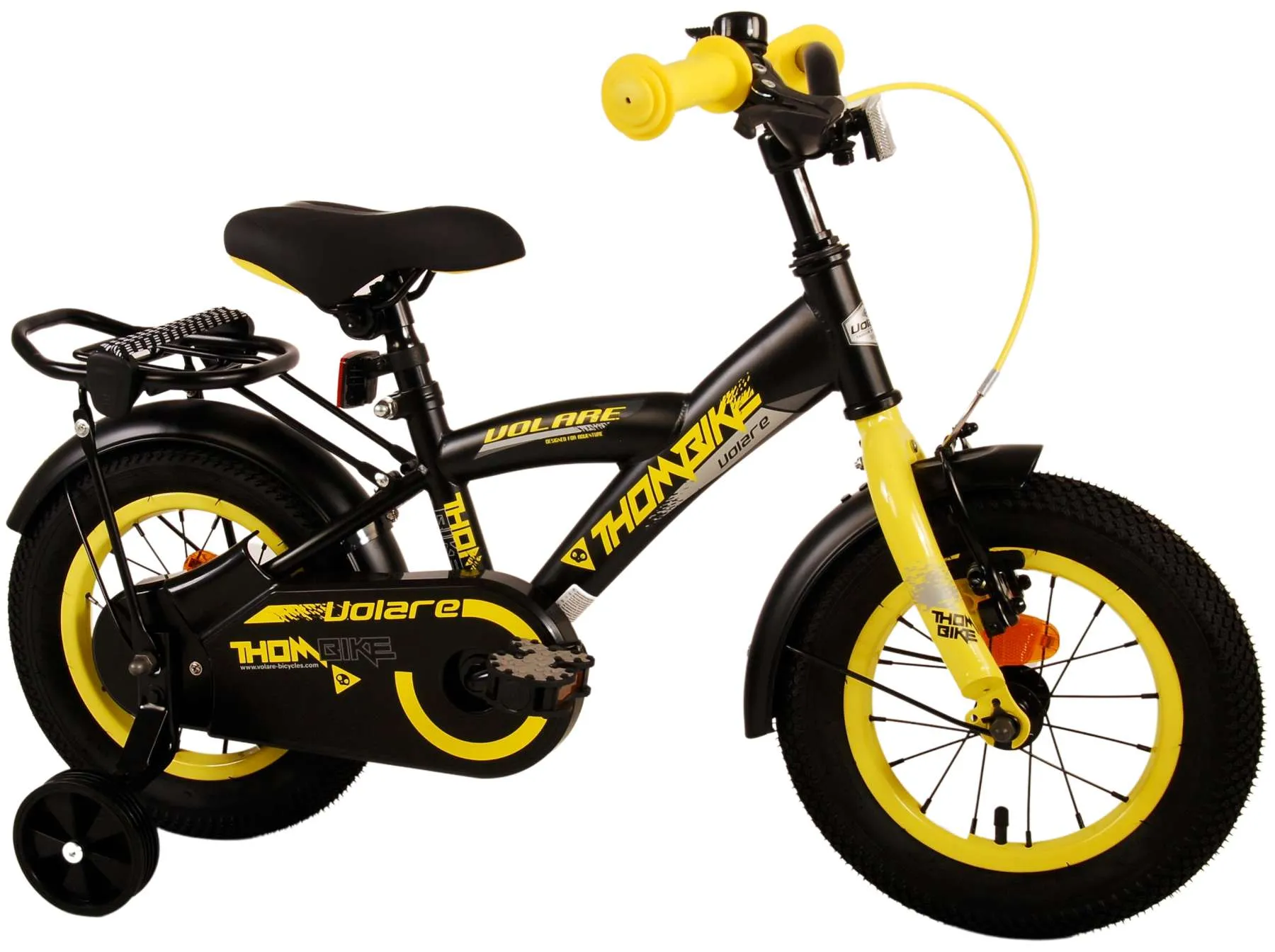 volare dječji bicikl thombike 12" crno-žuti - slika 16