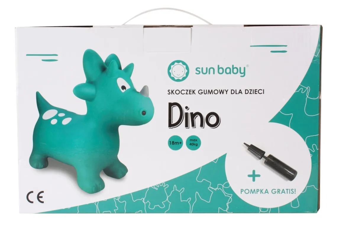 dinosaur za skakanje 60cm zeleni - slika 6