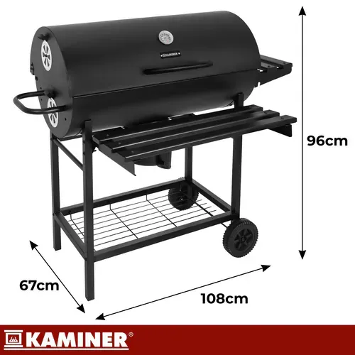 kaminer vrtni roštilj s poklopcem 108x67x96cm kaminer - slika 3