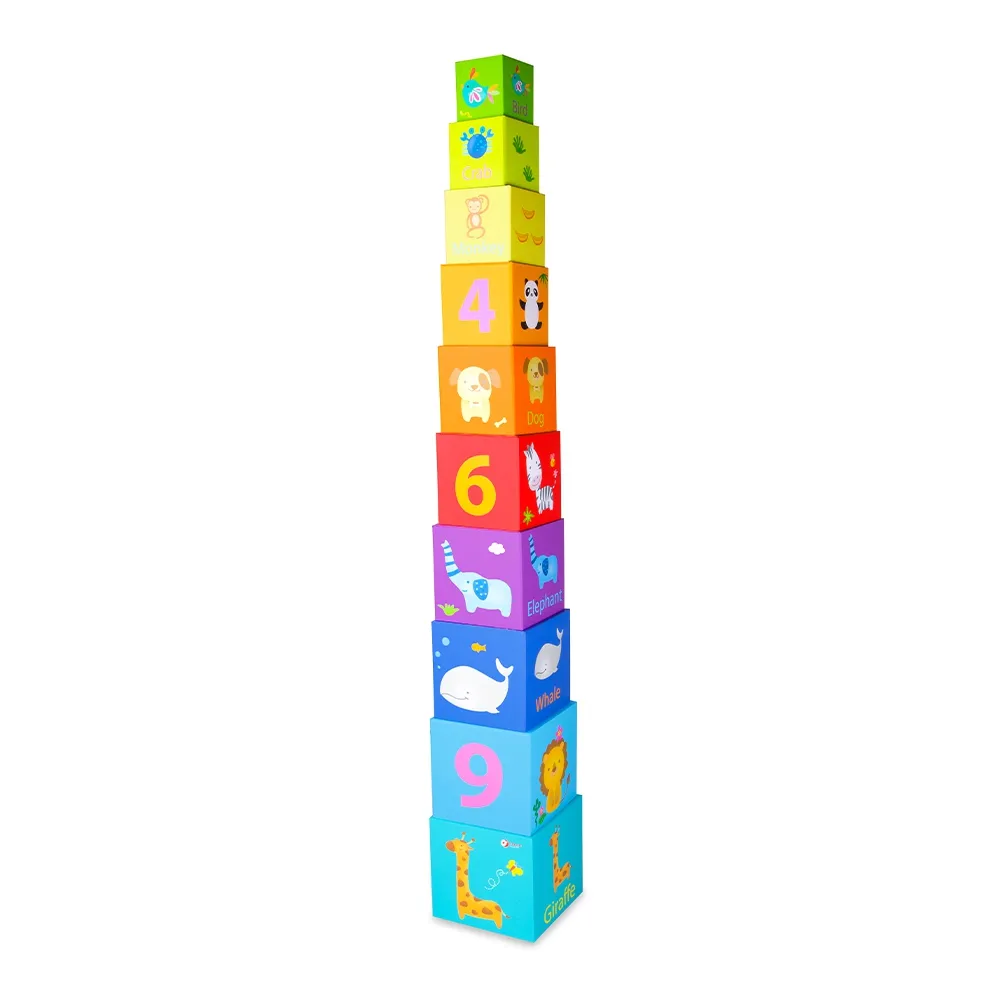 classic world magic box blocks puzzle tower edukativna igračka - slika 6