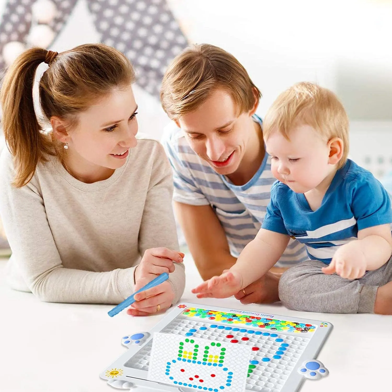 woopie magnetna ploča montessori magpad - bijeli zeko - slika 4