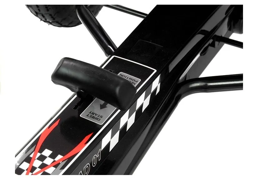 go-cart s pedalama za djecu, crni - slika 9