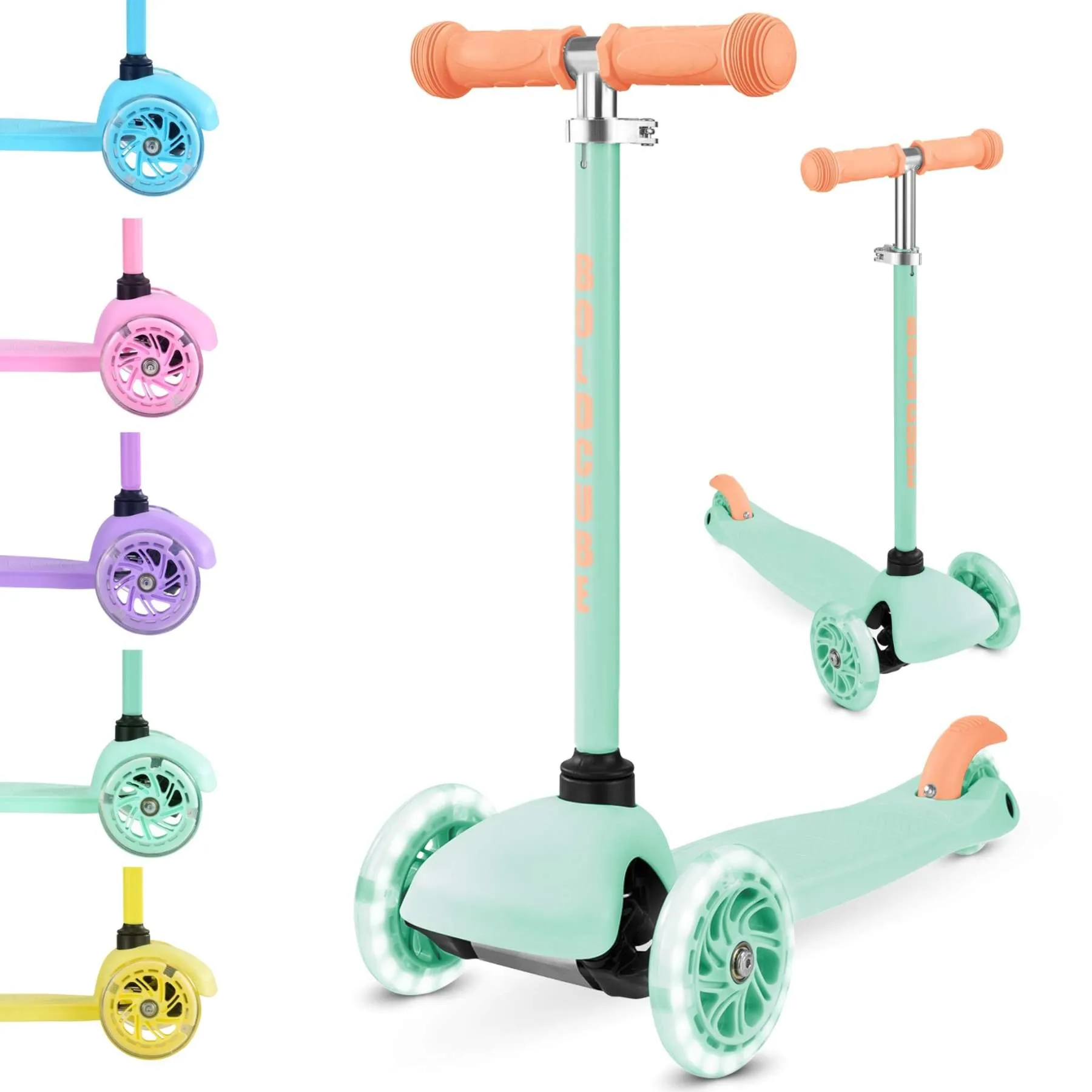 boldcube mali romobil s tri kotača, mint boje - slika 10