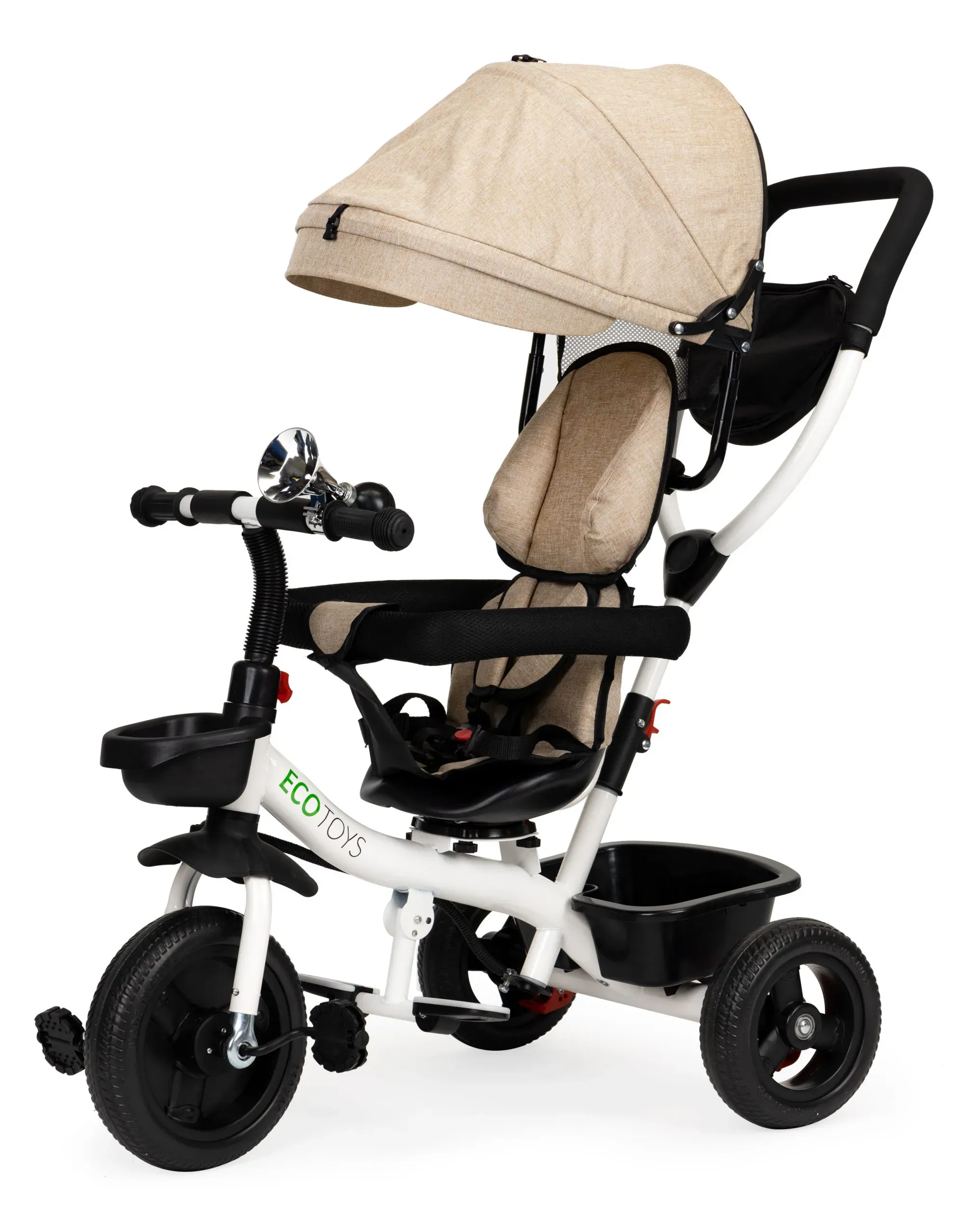 ecotoys dječji tricikl bež - slika 2