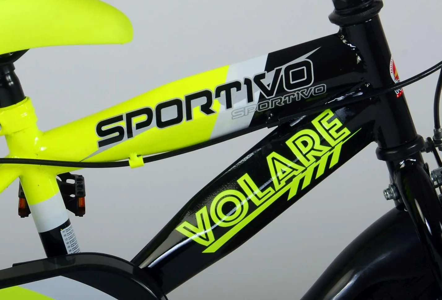 volare sportivo dječji bicikl 12" s dvije ručne kočnice crno-žuti - slika 8