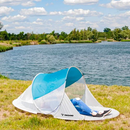 šator za plažu 220x120x90cm - tirkizno - sivi - slika 6
