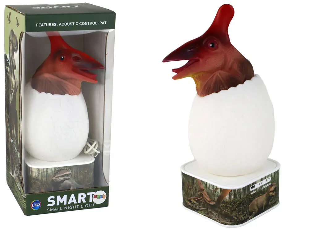 led stolna svjetiljka pterodaktil u jajetu crveni - slika 2
