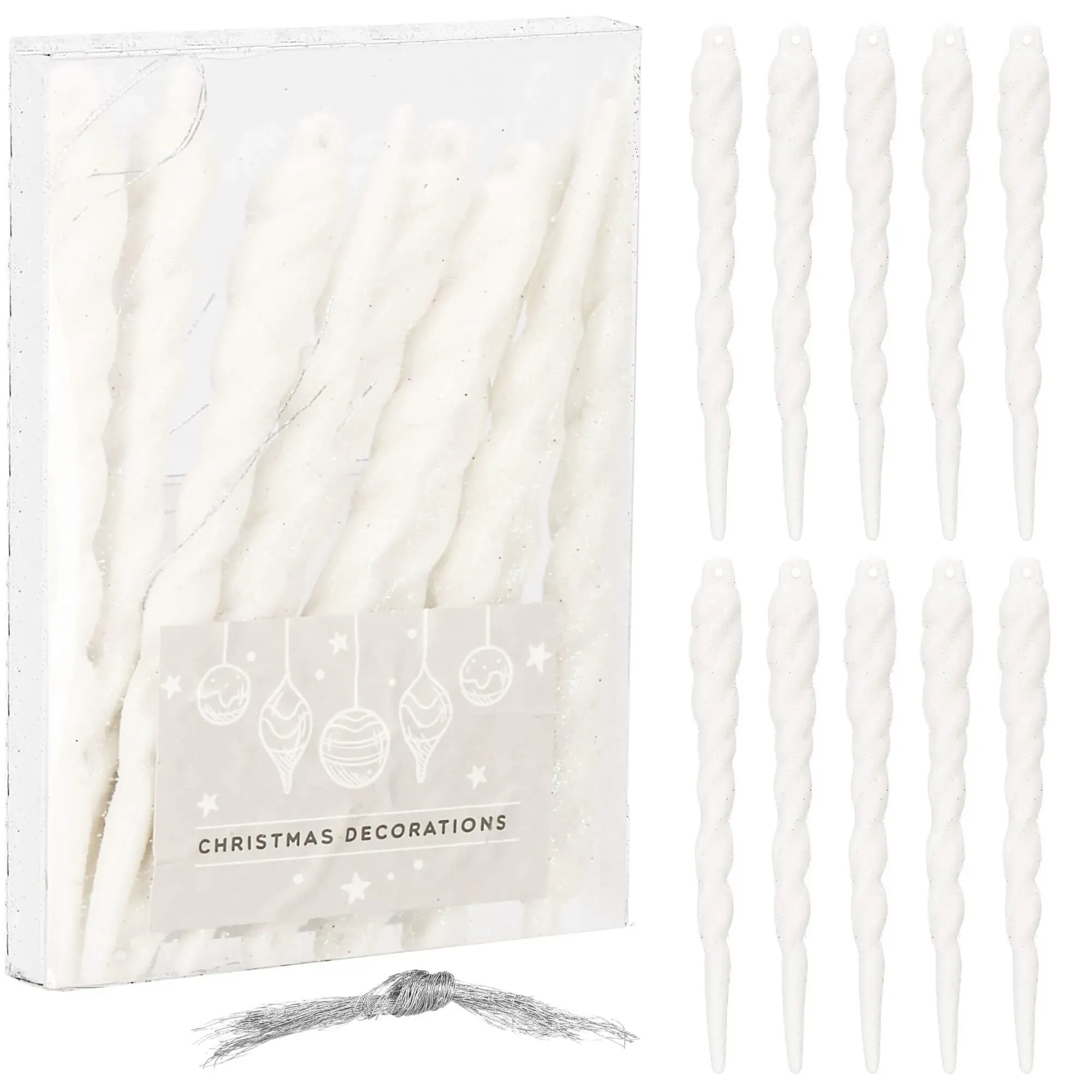 božićni ukrasi 12 cm – set od 10 komada - slika 2