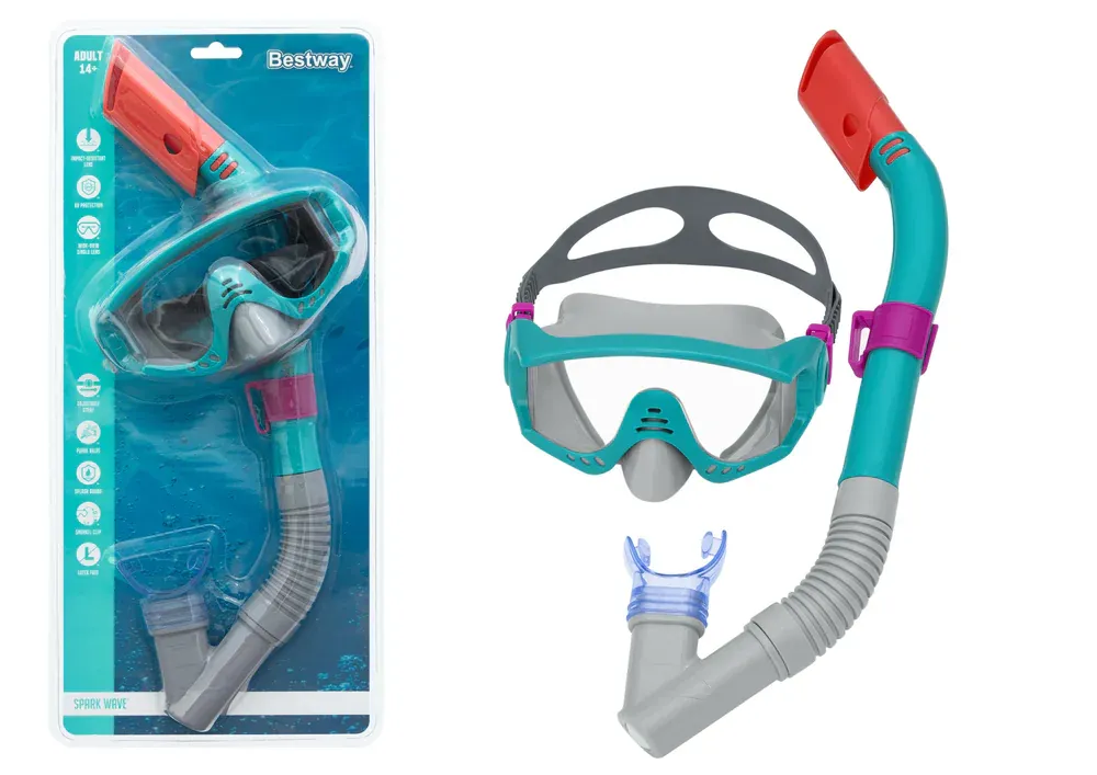 bestway tirkizni ronilački set s disalicom - slika 2
