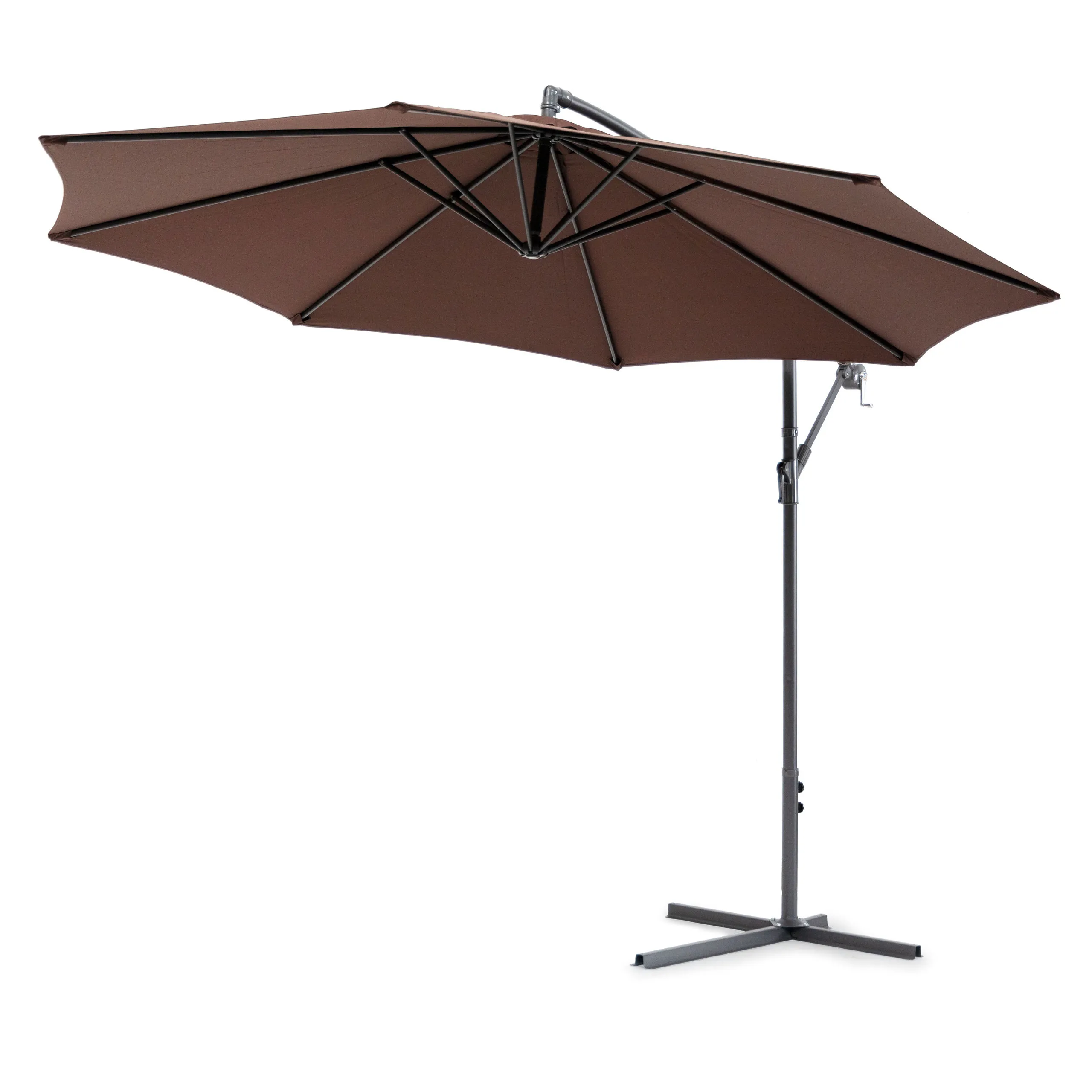 modernhome sl-um002 veliki sklopivi suncobran 3m smeđi - slika 4