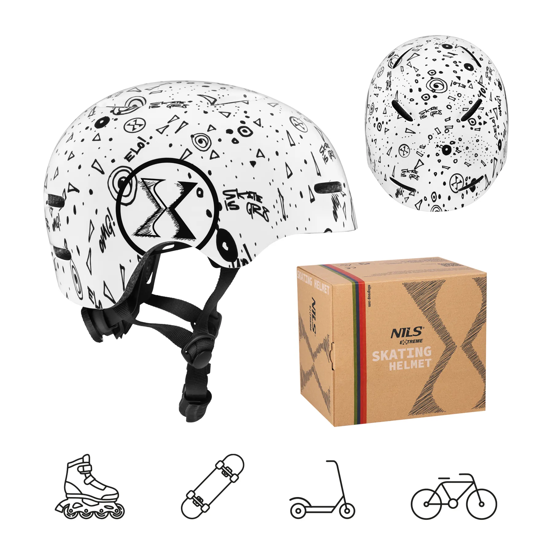 nils extreme kaciga bijela veličina l 58–61 cm - slika 3