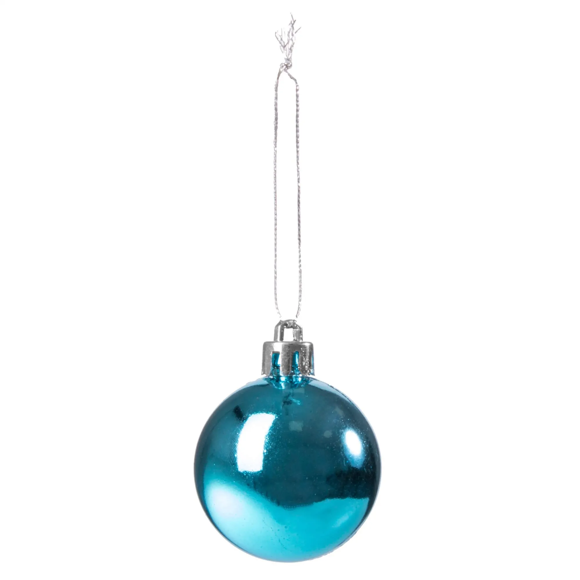 božićne kuglice 4 cm – set od 20 komada, plave - slika 6