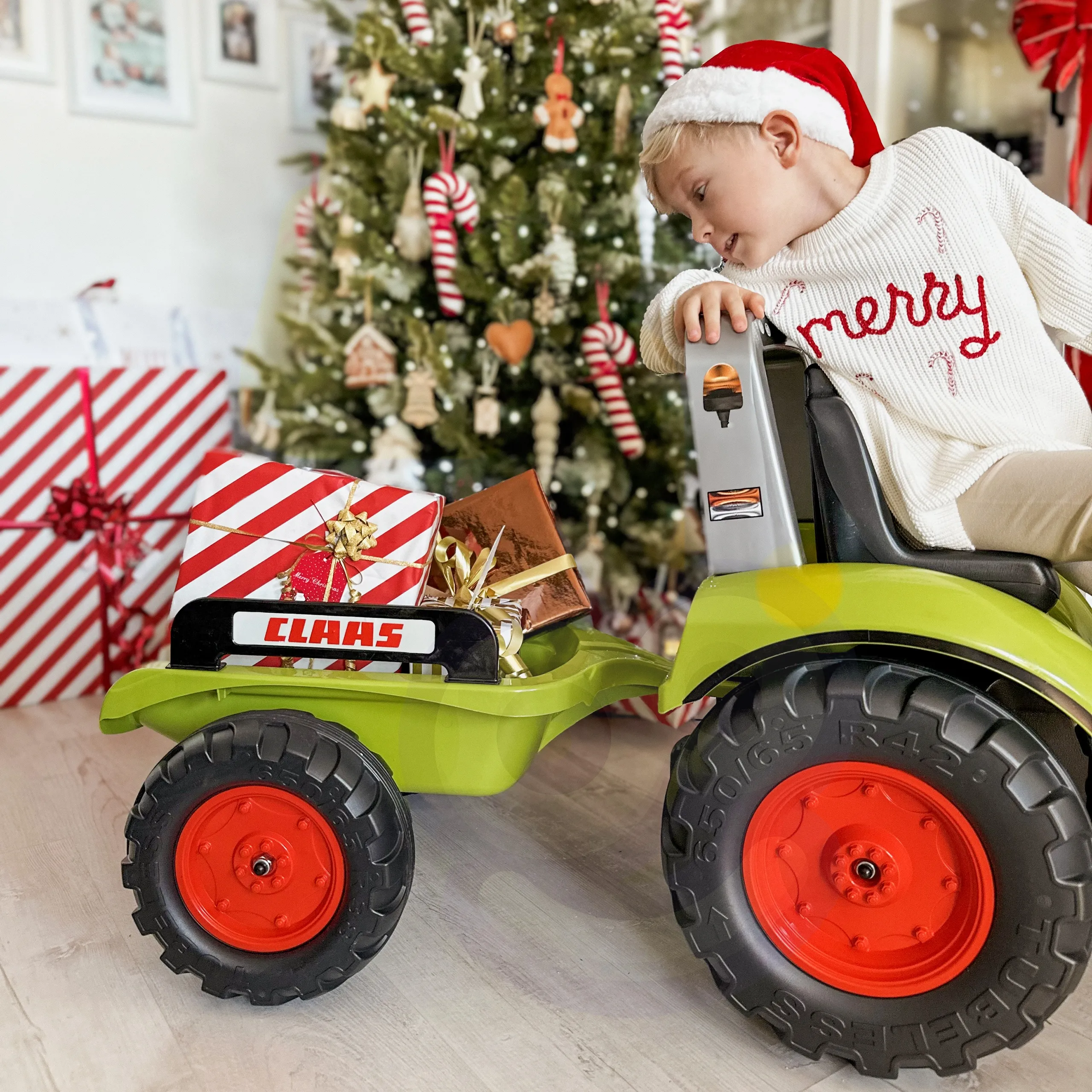 falk claas veliki traktor na pedale s prikolicom 3+ - slika 11