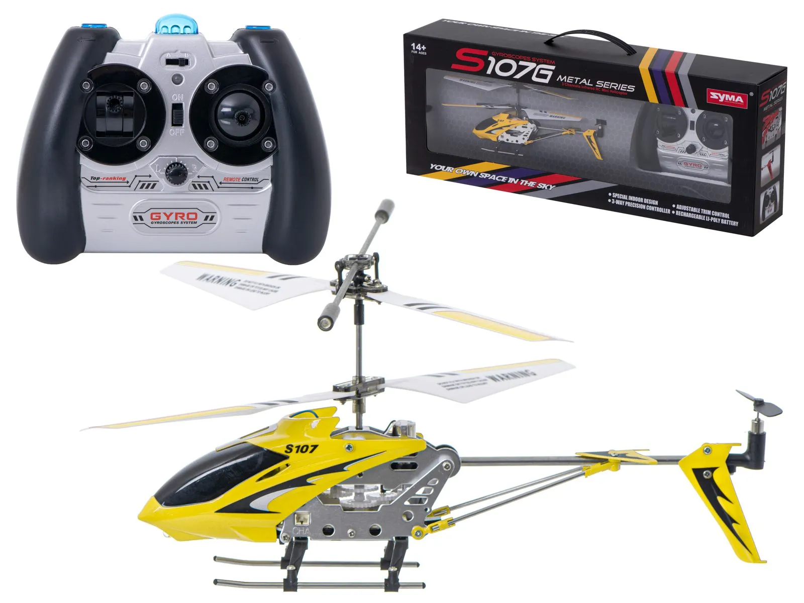 syma rc helikopter na daljinski s107g žuti - slika 6