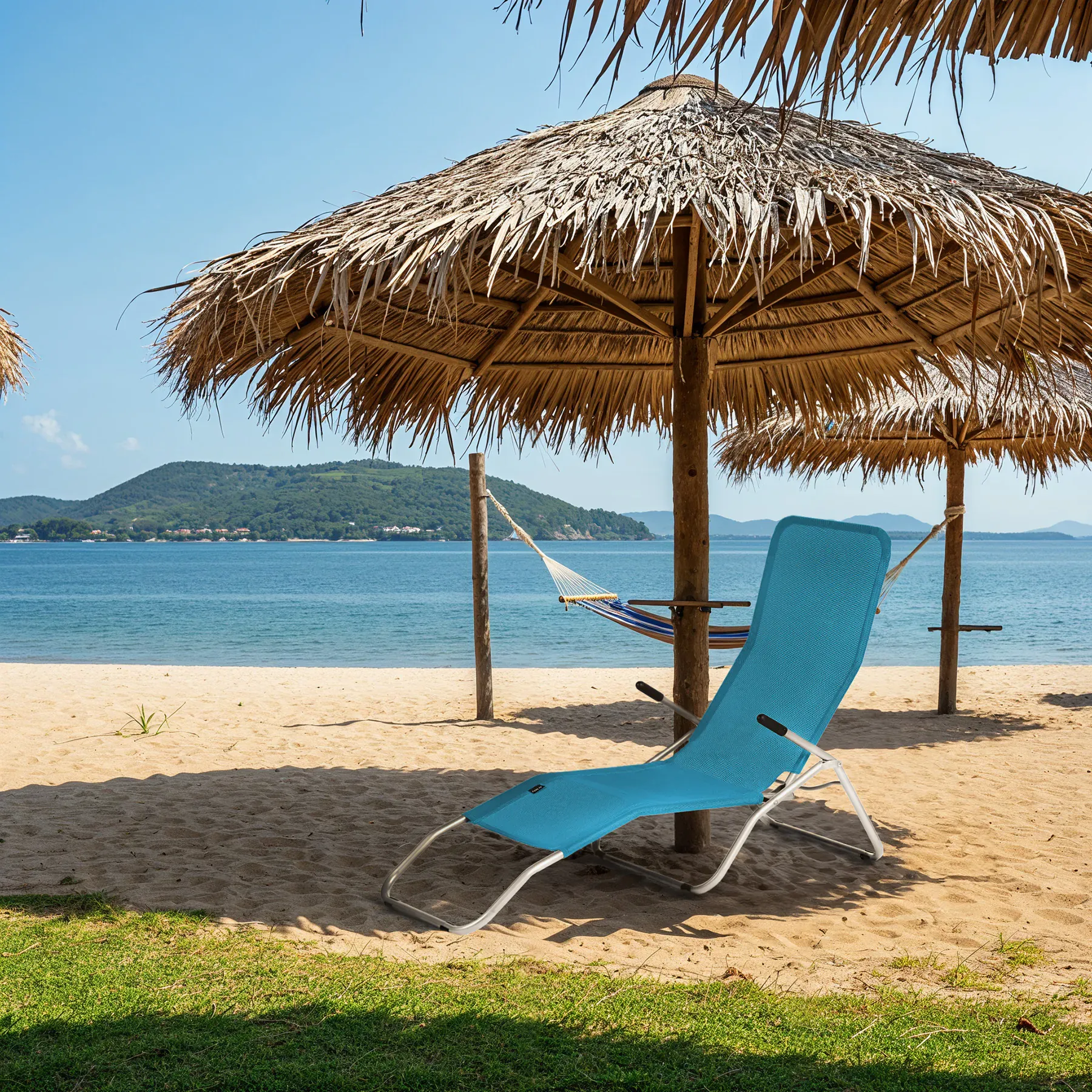 nils turistička plažna ležaljka tirkizna - slika 6