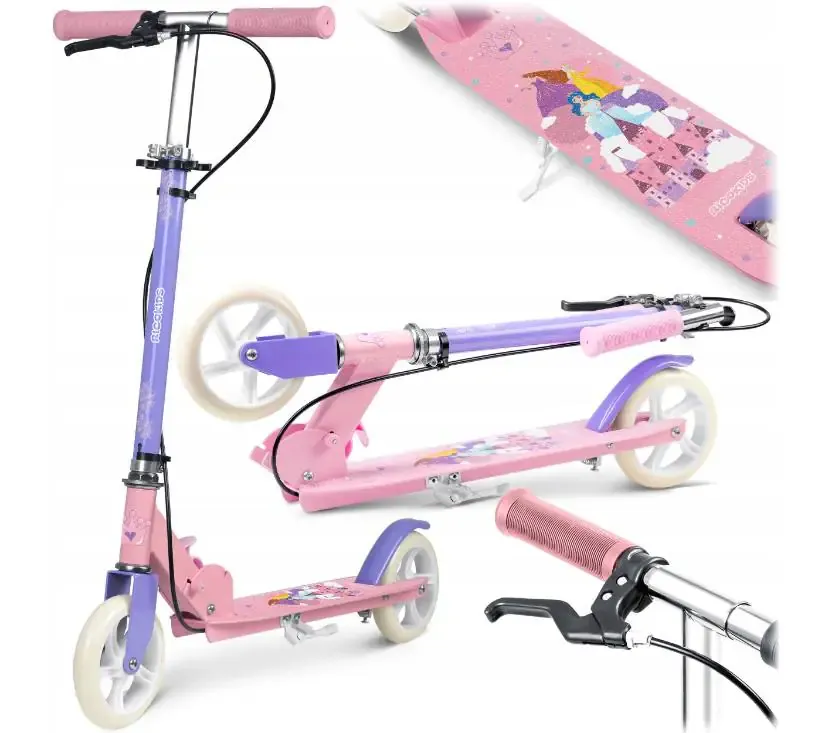 ricokids sklopivi romobil na dva kotača, princess - slika 2