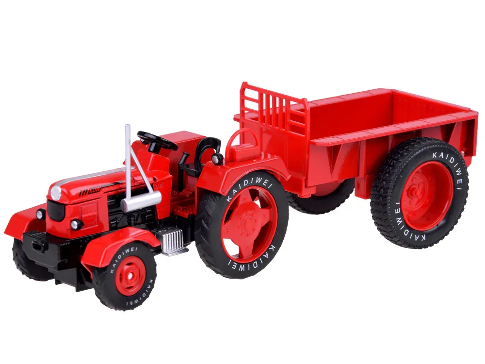 metalni crveni traktor u omjeru 1:18 - slika 3