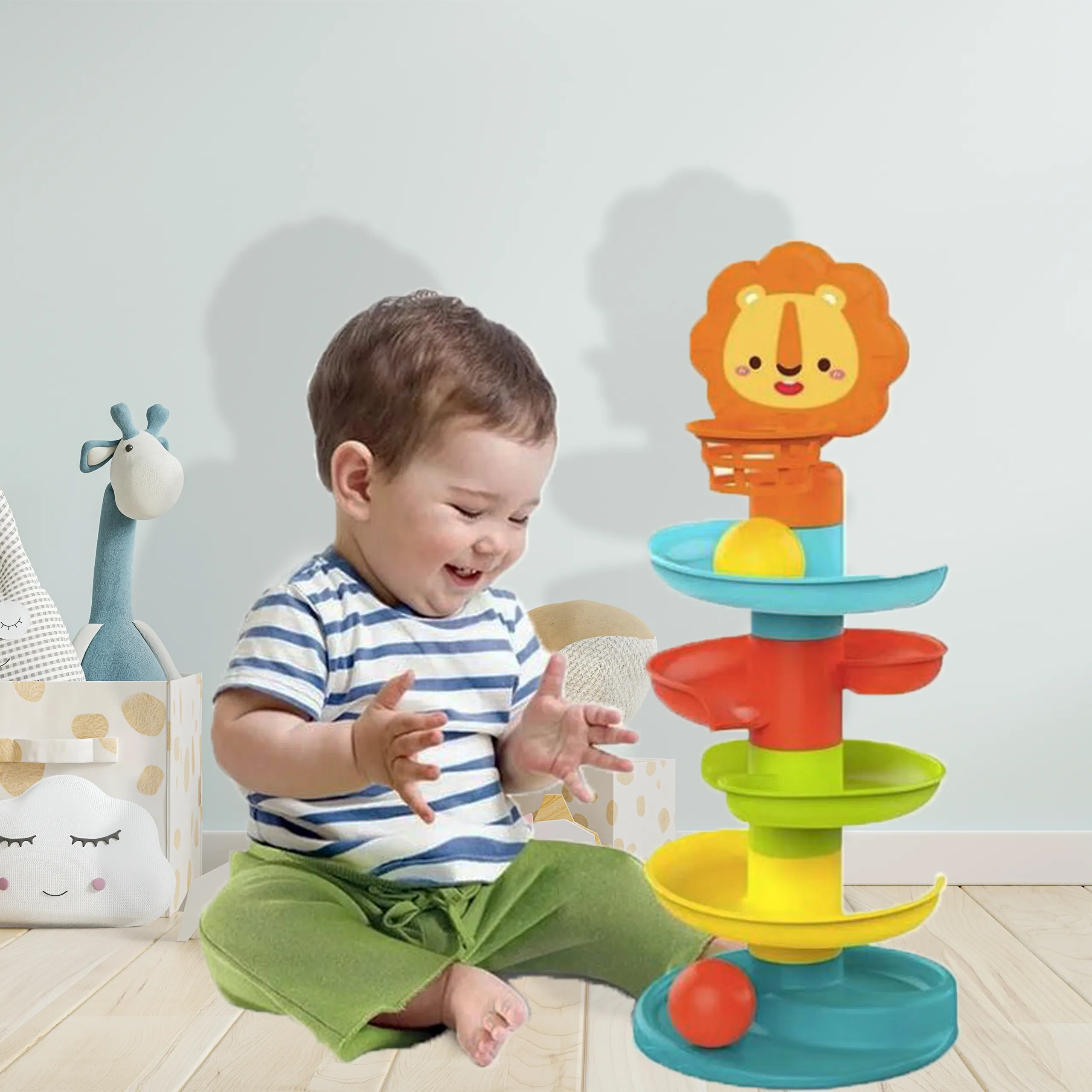 woopie baby staza - tobogan s lopticom - slika 3