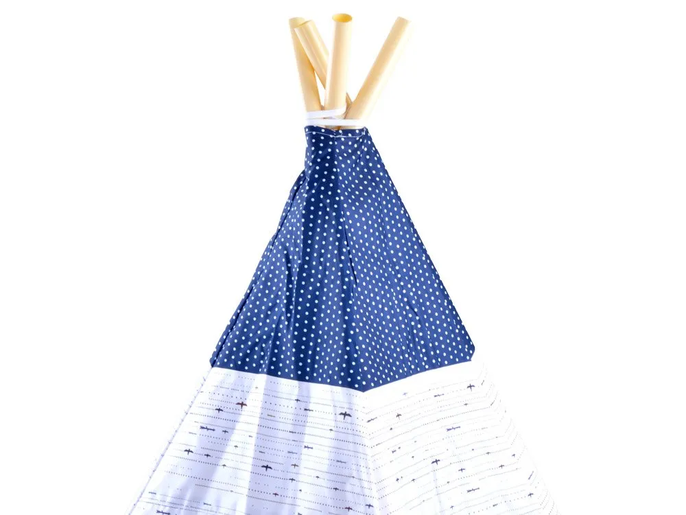 indijanski šator teepee rozo-plavo-bijeli - slika 6
