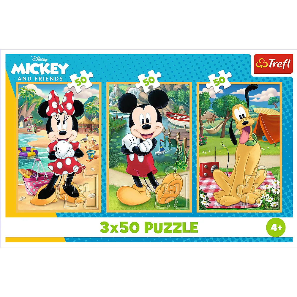 puzzle - 3x50 - miševi na odmoru disney trefl 34881 - slika 6