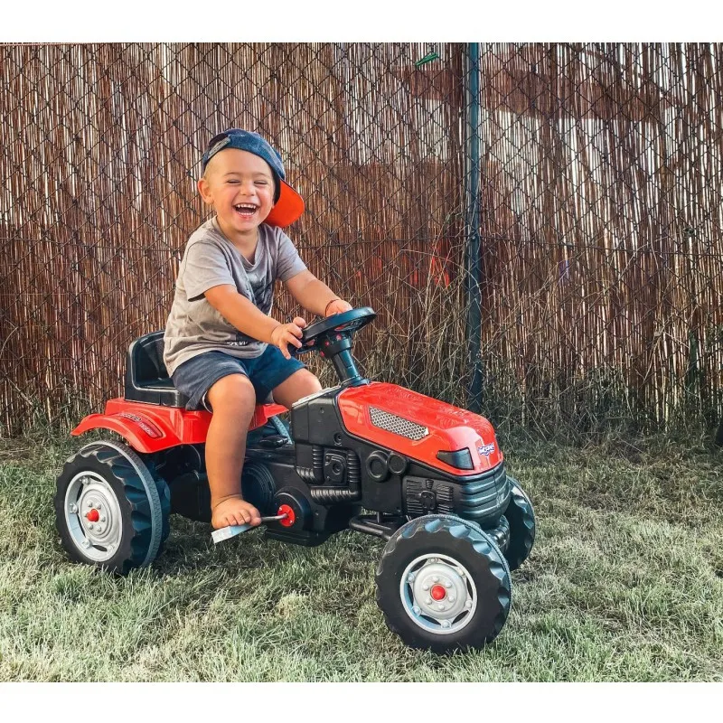 woopie traktor na pedale - gotrac crveni - slika 4