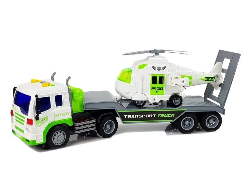 kamion transporter helikoptera 1:16 bijelo-zeleni - slika 4