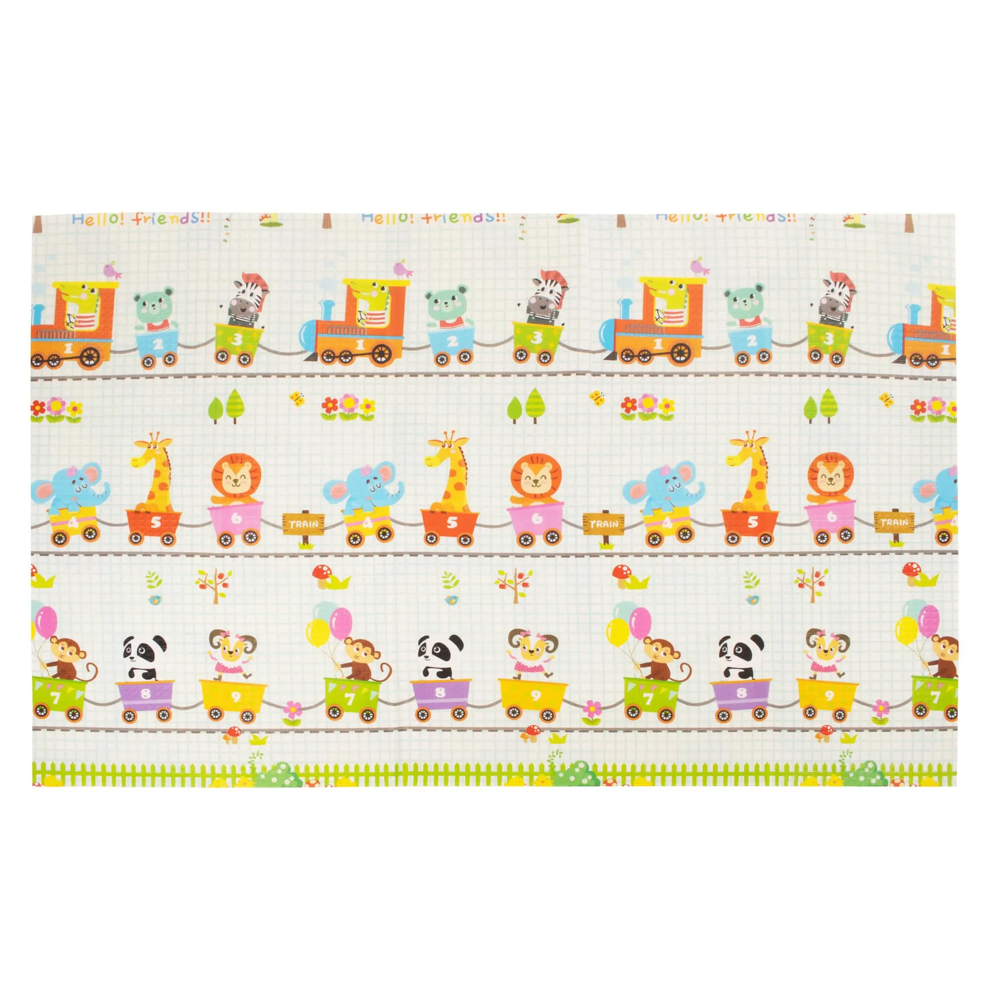 dvostrana pjenasta podloga za djecu vagoni/ cesta 150 x 200 x 1 cm - slika 11