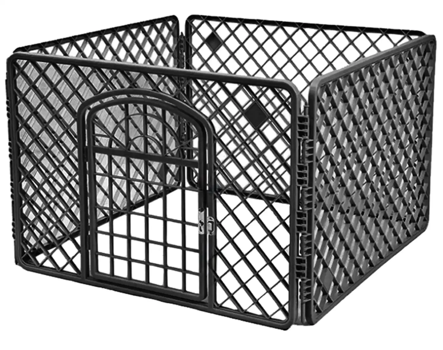 sklopiva ogradica za pse 90x90x60cm crna - slika 2