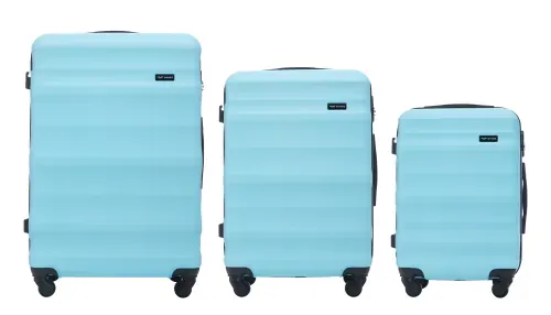 svijetlo plava komplet kofera abs wings - slika 2