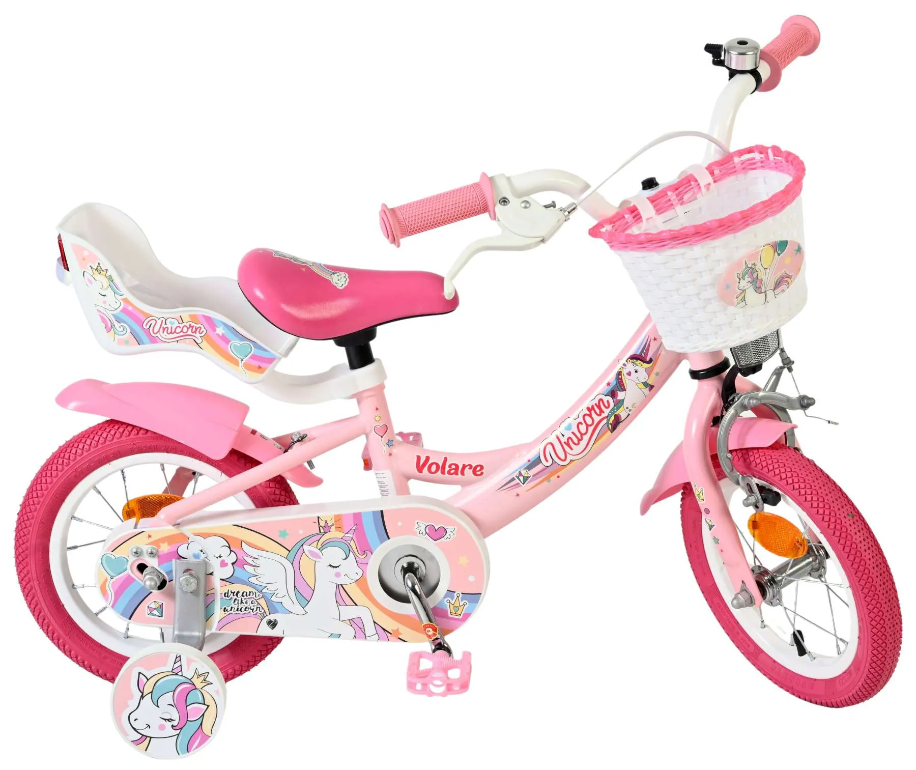 volare dječji bicikl unicorn 12″ ružičaste boje - slika 11