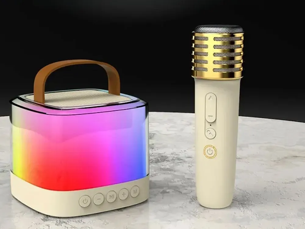 mikrofoni sa zvučnikom bežični + bluetooth + 2 mikrofona in0178 - slika 9