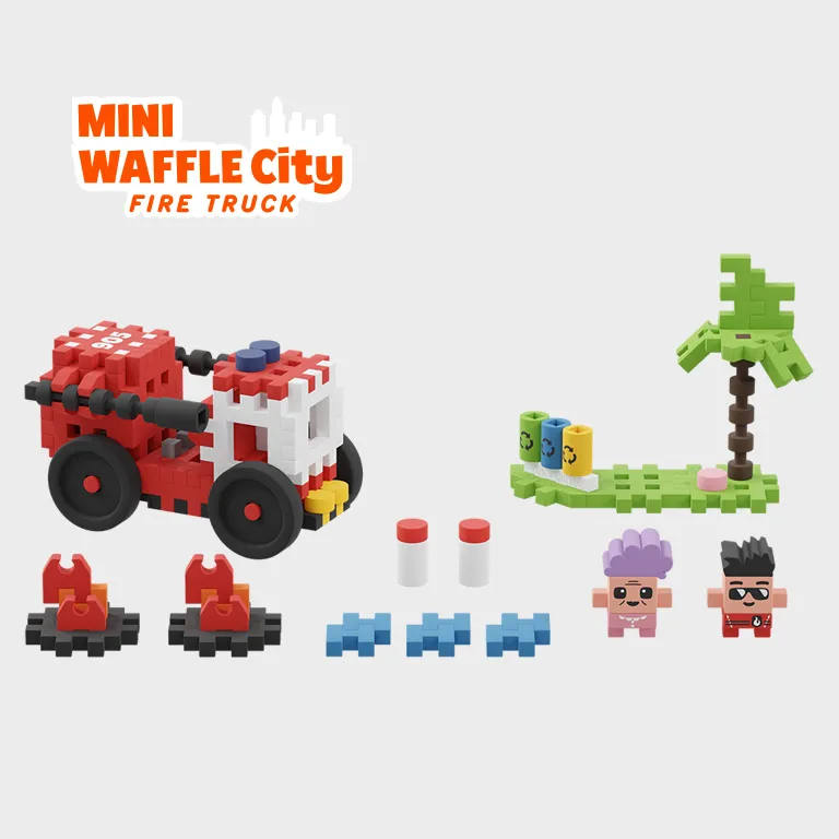 marioinex set mini waffle kockica vatrogasci 80kom. - slika 3