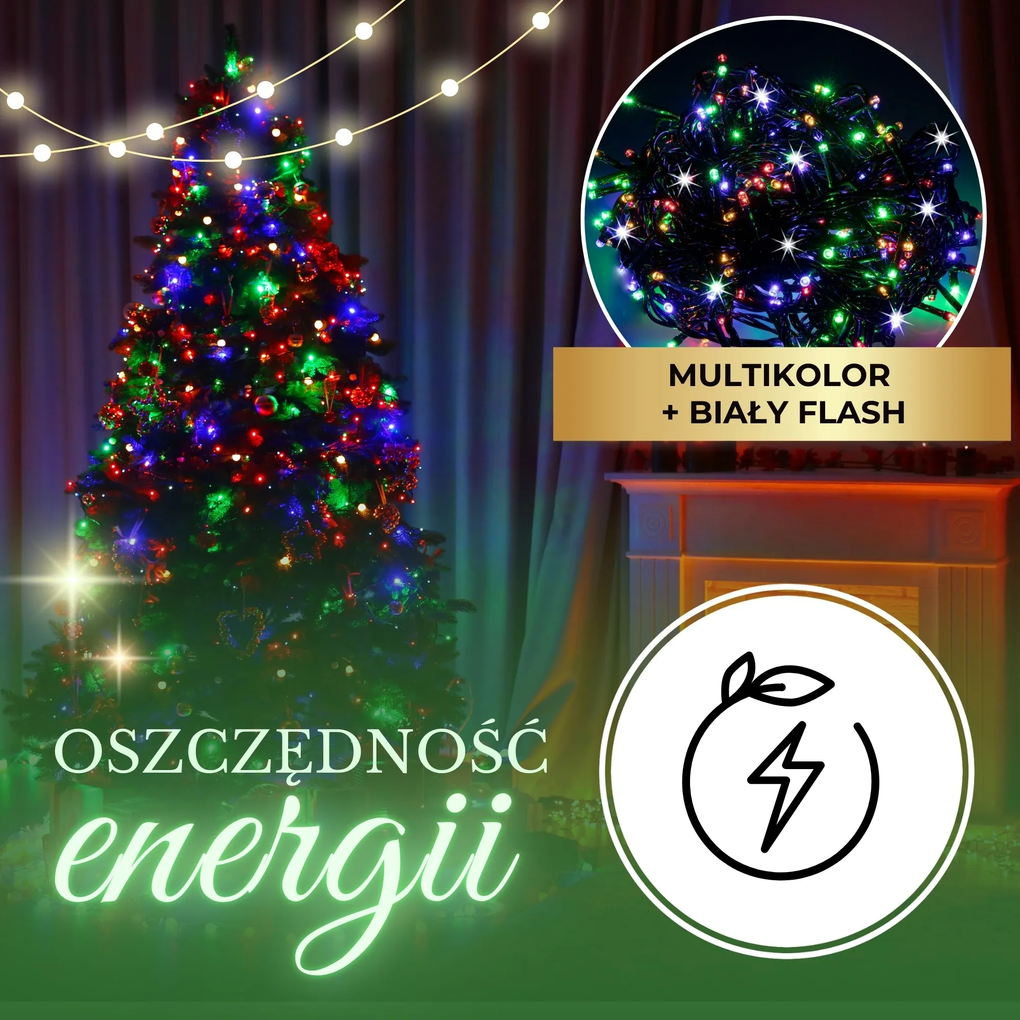 božićne led lampice s efektom treperenja 500 led flash - slika 9
