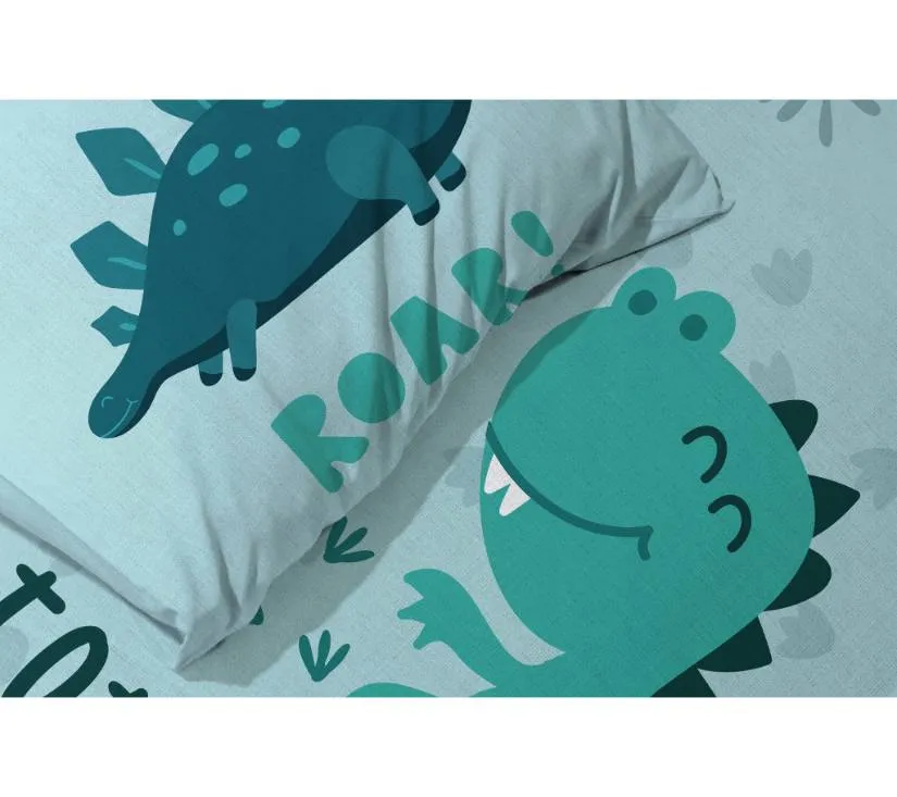 pamučna posteljina za djecu 100 x 135 cm dinosaur - slika 4