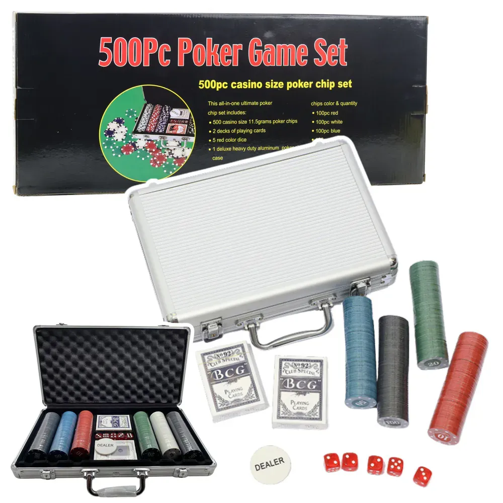 Profesionalni poker set – aluminijsko kućište, 500 dijelova - Pribislavec